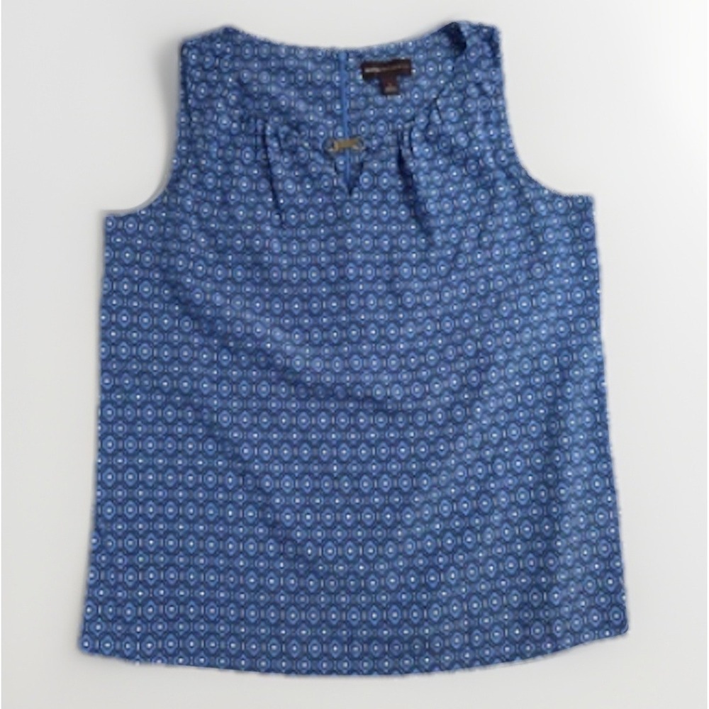 Dana Buchman Womens Blue Sleeveless Tank Blouse Large